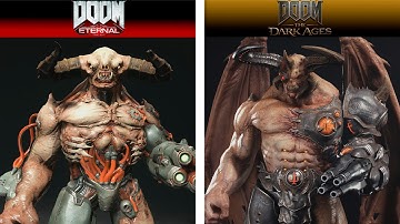DOOM The Dark Ages VS DOOM Eternal | Monsters & Weapons Models Comparison | Model Viewer
