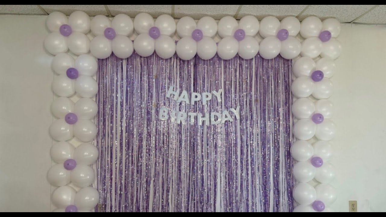 how to make simple birthday decoration at home, step by step