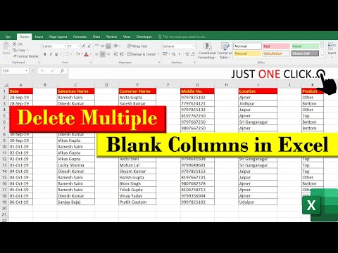 How to delete all blank rows in Excel in 3 seconds | Delete Blank Columns in Excel