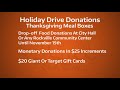 Rockville Holiday Drive Donations 2018