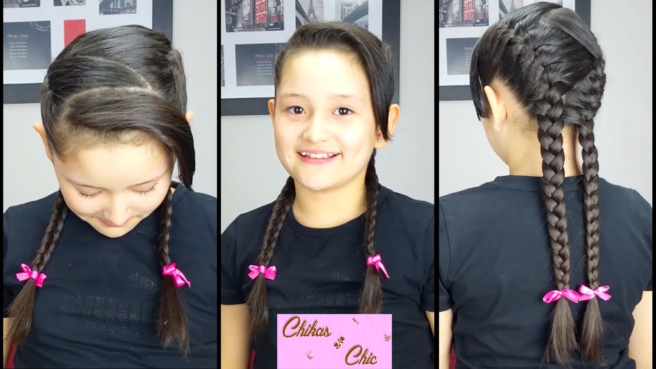 Sporty French Braids| Hairstyles for School | Sport ...