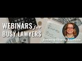Legal billing making payment plans pay off webinars for busy lawyers