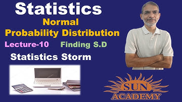 #Statistics | #Normal Probability Distribution | Finding S.D | 12th Commerce | By Sun Academy