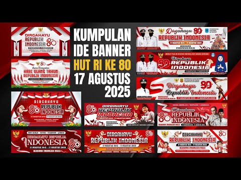KUMPULAN IDE DESAIN BANNER HUT RI KE 80 TAHUN 17 AGUSTUS 2025 OBON CHANEL PART 7