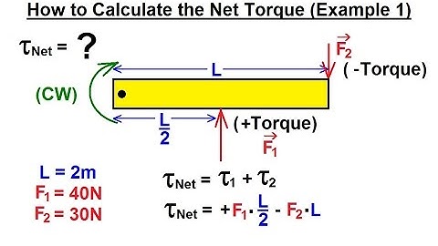 Physics 15  Torque Fundamentals (10 of 13) How to Calculate the Net Torque? Ex. 1