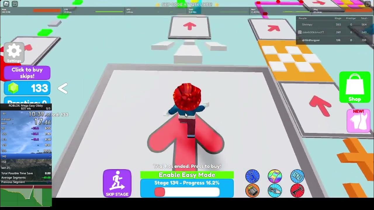 Mega Easy Obby all 825 stages YouTube