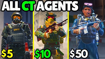 ALL CT Agents in CS2 In-Game (with Knife Glove Combos, Prices, Hands & Legs)