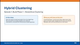 Hybrid Clustering Phase 1 - Hierarchical Clustering (Episode 01)