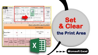 How to Set or clear the Print Area in Microsoft Excel