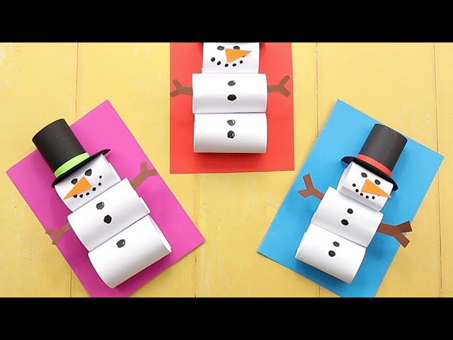 2 Easy Snowman crafts for kids☃️, Winter craft ideas for kids❄️