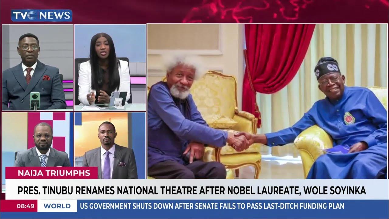 Pres. Tinubu Renames National Theatre After Nobel Laureate Wole Soyinka