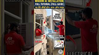 window AC installation full tutorial #windows #windowac #ac #technician #electrician