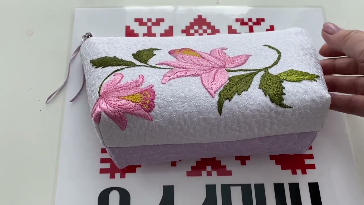 Подарки своими руками: косметичка с вышивкой/аксессуары/embroidery holly/embroidery on a typewriter