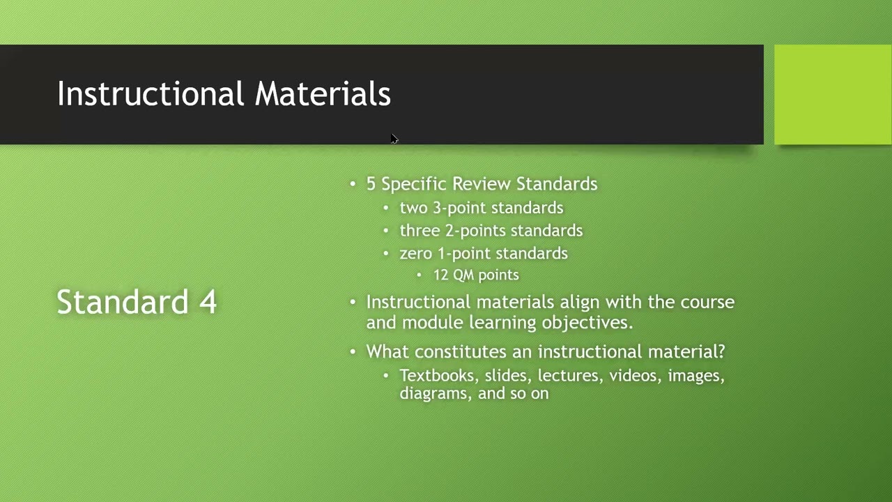 Quality Matters Series – Part 2: Standards 3 & 4