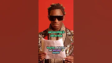Young Thug Reads His Lyrics 😂