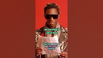 Young Thug Reads His Lyrics 😂