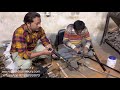 Black katana fitting process in sword armoury factory indias best sword manufacturer 9759999970