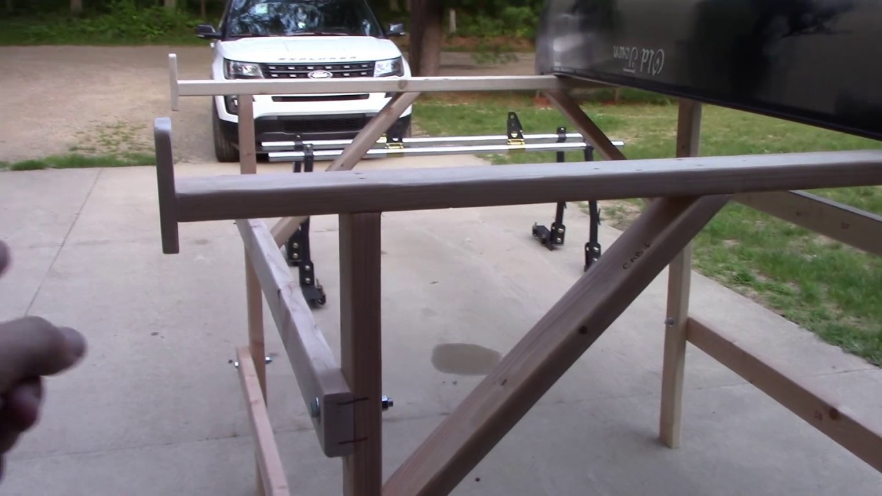 Homemade Take Down Canoe/Gear Truck Rack - YouTube