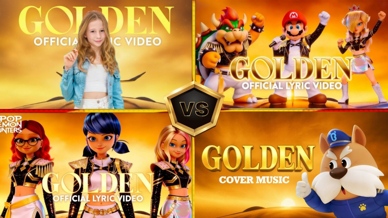 GOLDEN 💫 LIKE NASTYA 🆚 SHERIFF LABRADOR 🆚 MARIO BROS 🆚 LADYBUG . WHO IS BEST?#golden