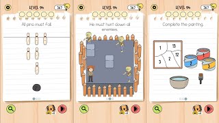 Brain Test 5 level All pins must fall - He must hunt down all enemies - Complete the painting screenshot 3