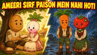 Poor Potato vs Rich Carrot — A Story That Will Melt Your Heart ❤️ | VeggieToons