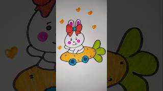 Easy drawing cute rabbit 🐰 🐰 with easy steps #arts #drawing #shortvideo #viralshort #youtube