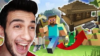 İLK KEZ MİNECRAFT OYNADIM !! (Uçan Ev Yaptım)