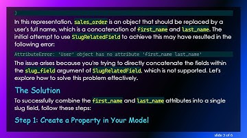 Resolving the Multiple slug_field Issue in Django Rest Framework