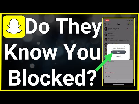 Video: Waarom gebeurt er wanneer je iemand blokkeert op snapchat?