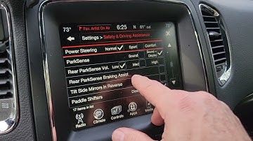 How to enable disable Rear Parksense Braking Assist Dodge Durango R/T RT SXT SE GT Hellcat