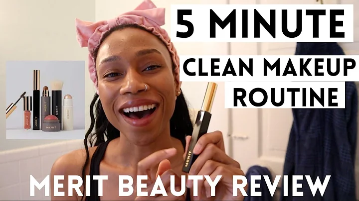 5 Minute Clean Makeup Routine ft MERIT Beauty | Re...