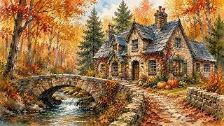 Cozy Autumn Cottage by the Stream | Neoclassical Ambient for Reading, Study and Relaxation