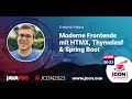 Moderne Frontends mit HTMX, Thymeleaf und Spring Boot | Frederik Hahne (DE)