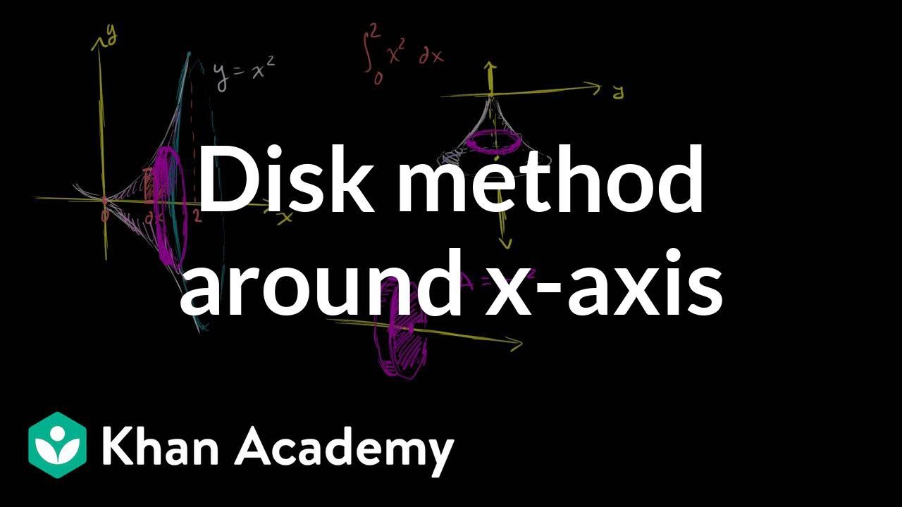 Disc method around x-axis | Applications of definite integrals | AP Calculus AB | Khan Academy