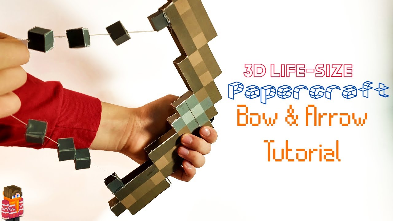 Minecraft Papercraft Game Papercraft Life Size Bow and Arrow - Printable  Papercrafts - Printable Papercrafts