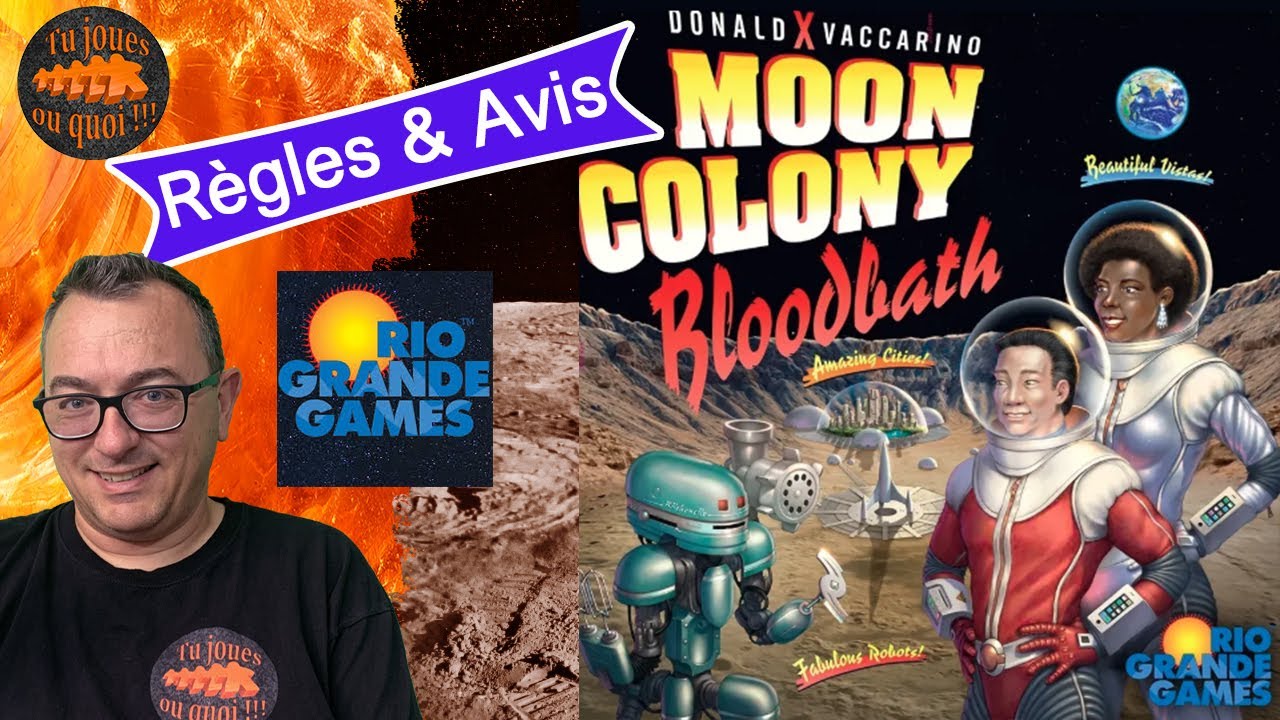 Rio Grande Games – Moon Colony Bloodbath – Jeu De Cartes Stratégie Survie Spatiale – 1 à 5 Joueurs – Dès 14 Ans – 45–90 Min