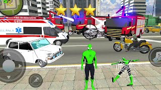Green Spiderman VS Police Spider Rope Hero:Ninja Gangster Crime Vegas City- Best Android Gameplay screenshot 5