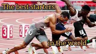 Block Start / Justin Gatlin and other sprinters running