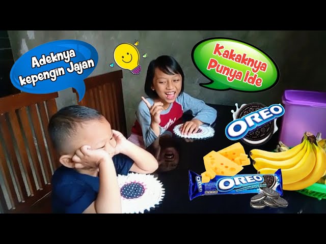 PERTAMA KALI BELAJAR MEMASAK PISANG COKELAT KEJU TOPPING OREO APIKA  AND JENDRA KETAGIHAN class=