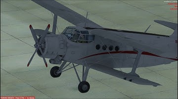 Starting & controlling the Aerosoft Antonov AN2 engine and brakes