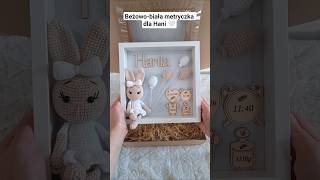 Metryczka urodzenia 🤍 #frame #newbornkeepsake #metryczka #pamiatkanarodzin #metryczkaurodzenia