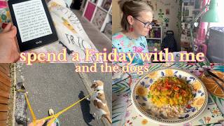 spend a friday with me | wfh routine, reading breaks & cosy dog time 🐾