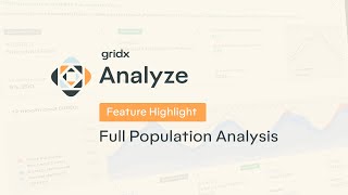 Analyze - Full Population Analysis