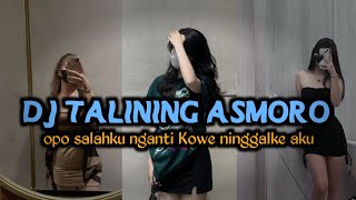 DJ TALINING ASMORO || OPO SALAHKU NGANTI KOWE NINGGALKE AKU VIRAL TIKTOK ADI AS RMX