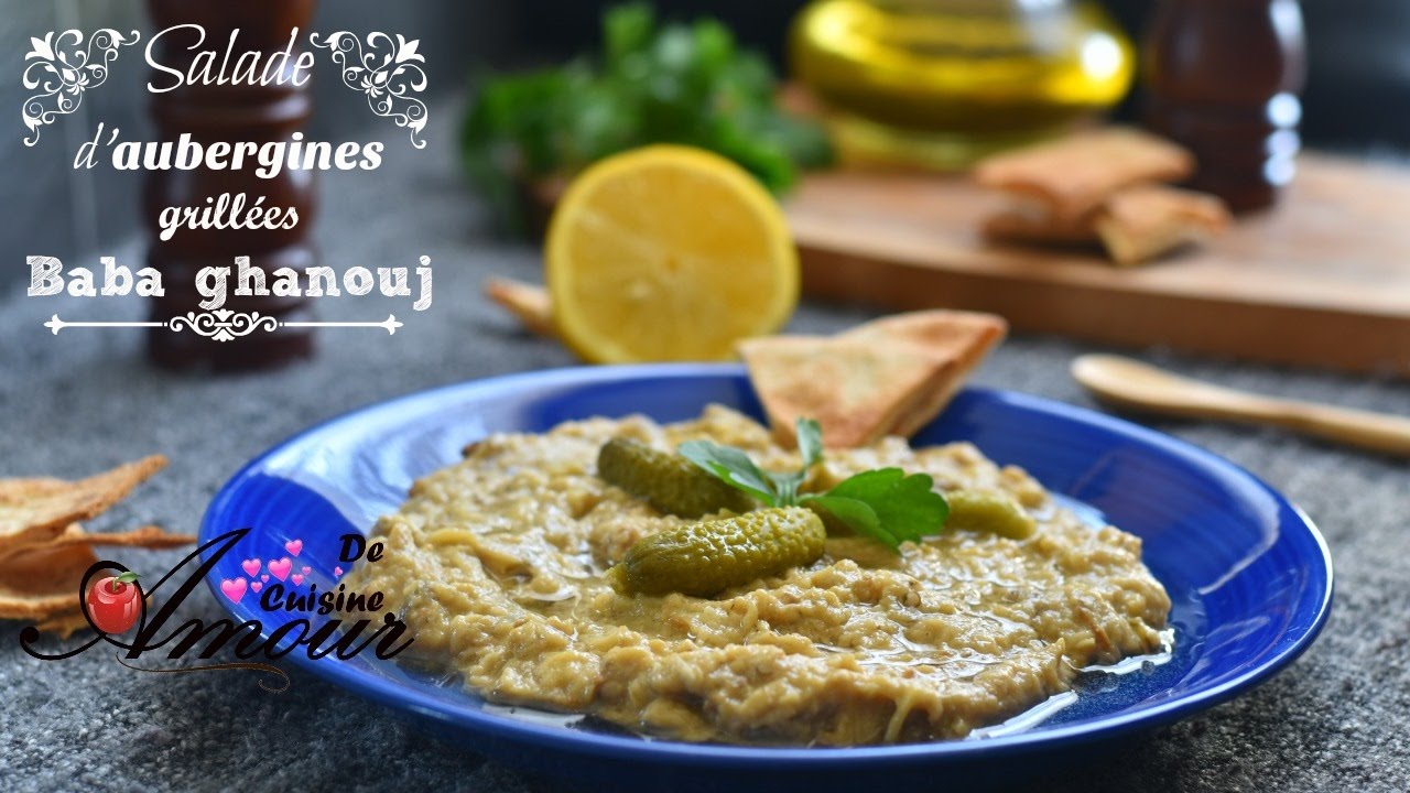 salade d'aubergines grillées, recette de caviar d'aubergines baba ghanouj