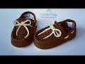 Mocassim JOSÉ EDUARDO de Crochê - Tamanho 09 cm - Crochet Baby Yara Nascimento