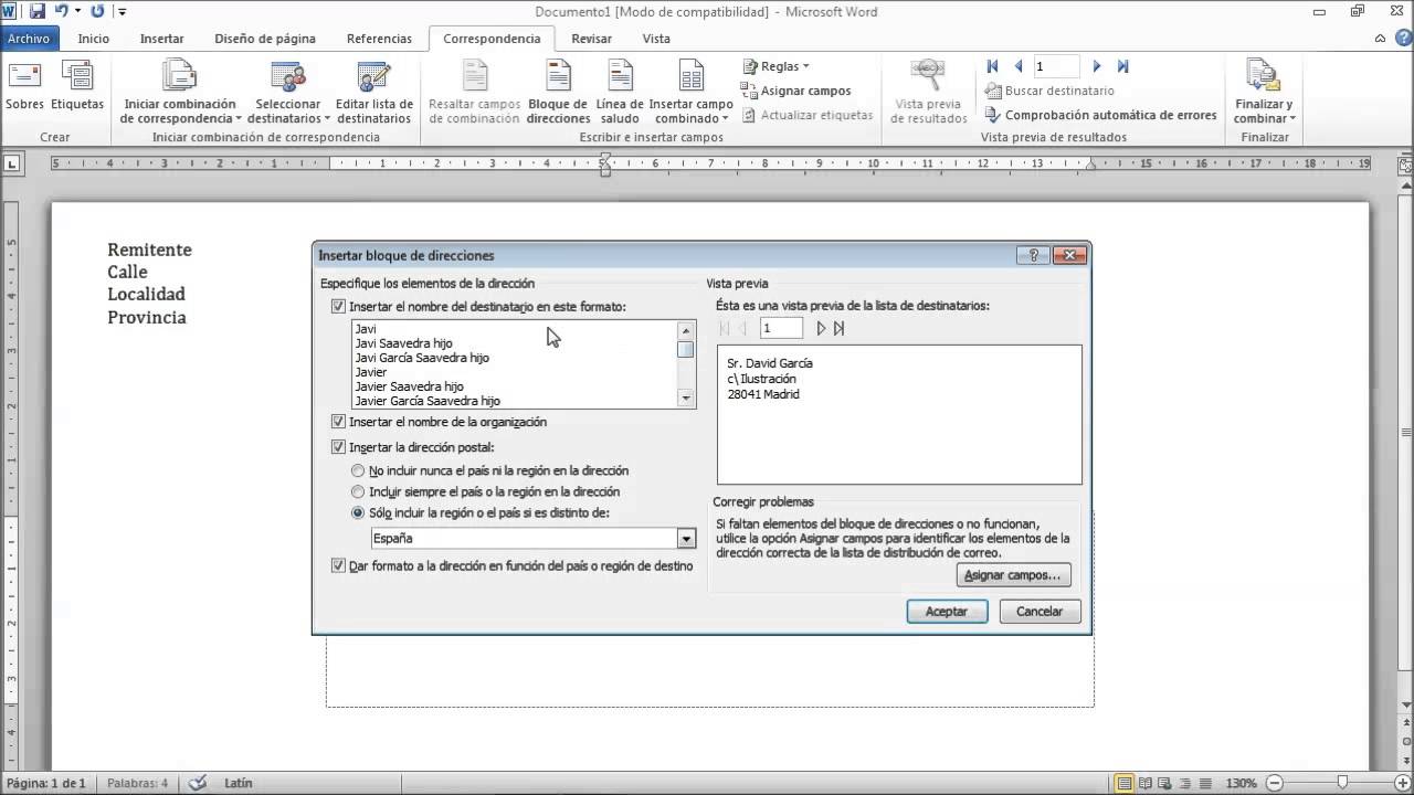 Hacer Etiquetas En Word Crear correspondencia con sobres y etiquetas con Microsoft Word 2010 -  YouTube