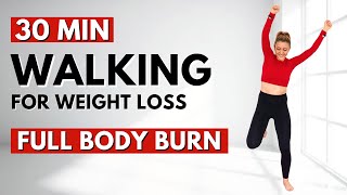 🔥30 Min STEADY STATE WALKING for WEIGHT LOSS🔥ALL STANDING🔥NO JUMPING🔥KNEE FRIENDLY🔥LISS WORKOUT🔥