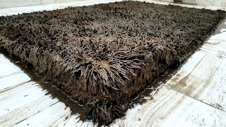 How to Remove Tough Stains from Carpet at Home? Deep Clean Dirtiest Shag Rug.ASMR Restore Cleaning