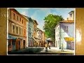 Watercolor Painting the Sunlight Street